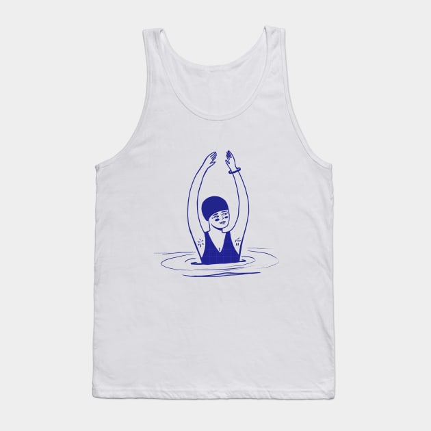 Aquatic Dance - Empowered girl in the pool Tank Top by London Colin